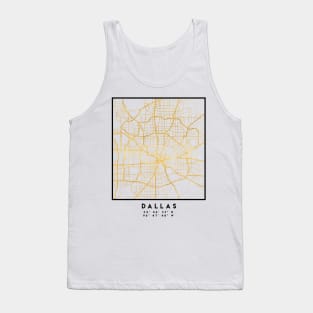 DALLAS TEXAS CITY STREET MAP ART Tank Top